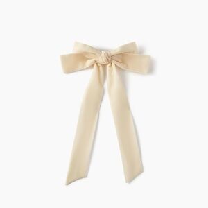 Cider Pale Cream Bow Hair Tie